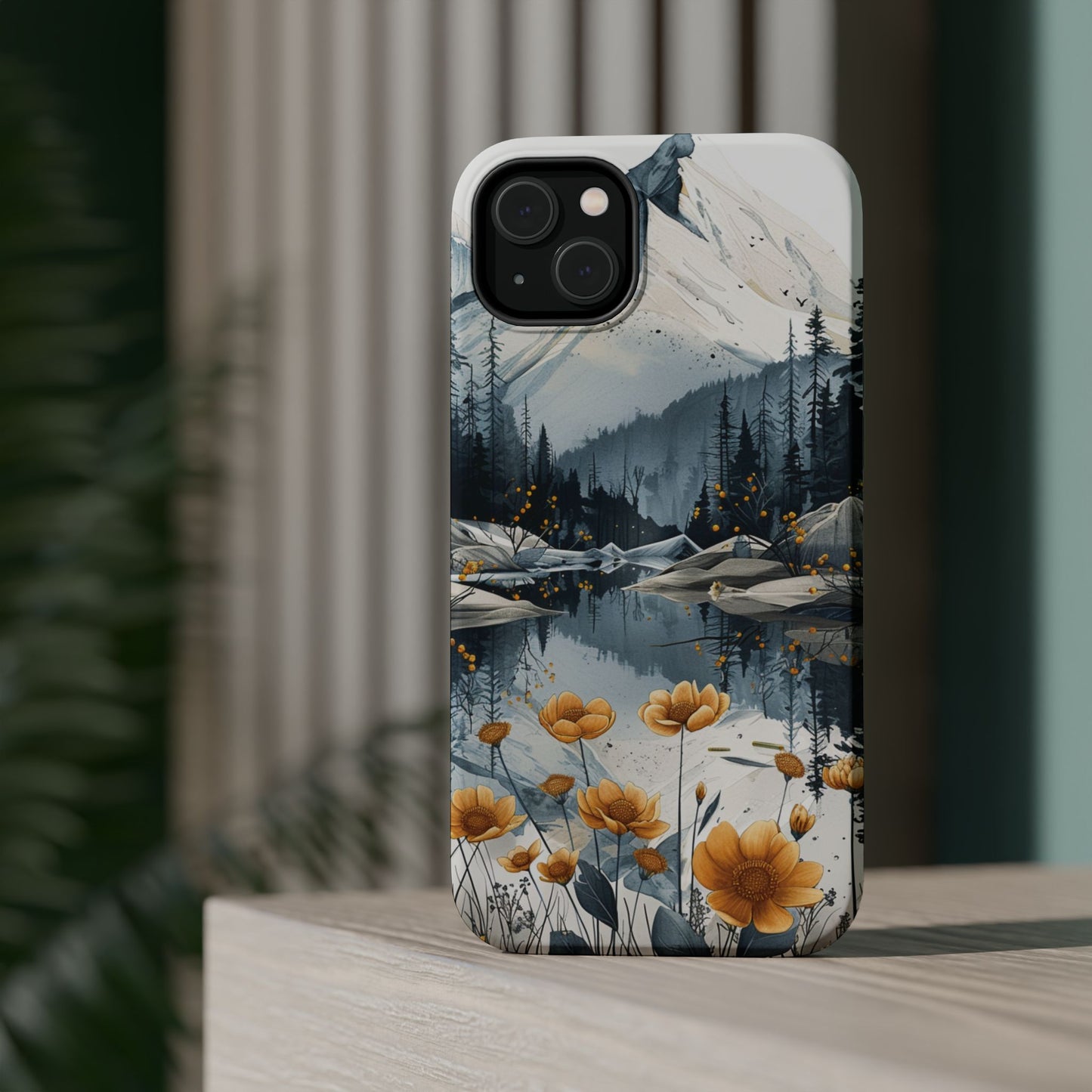 Silver Alpine Wildflower iPhone Case