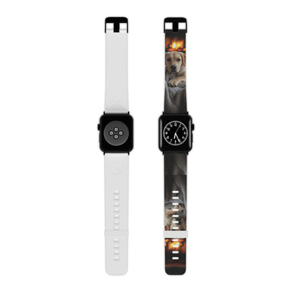 Cozy Labrador by the Fireplace Apple Watch Band