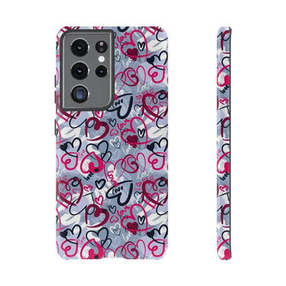 Graffiti Love Hearts Samsung Galaxy Case