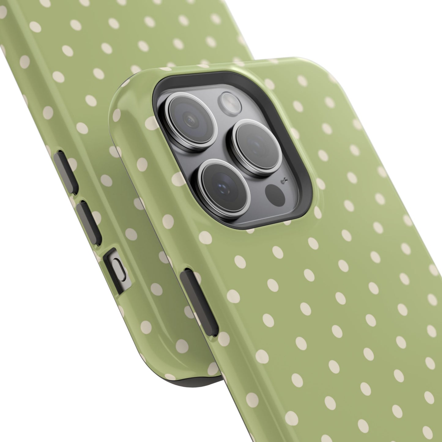 Sage Green Polka Dots – MagSafe iPhone Case