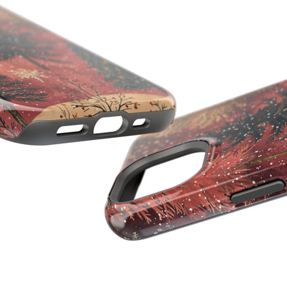 Rustic Red Winter Forest - MagSafe iPhone Series Case