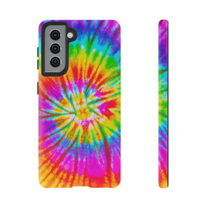 Vibrant Rainbow Spiral Tie-Dye Samsung Galaxy Case – Bold & Retro Style