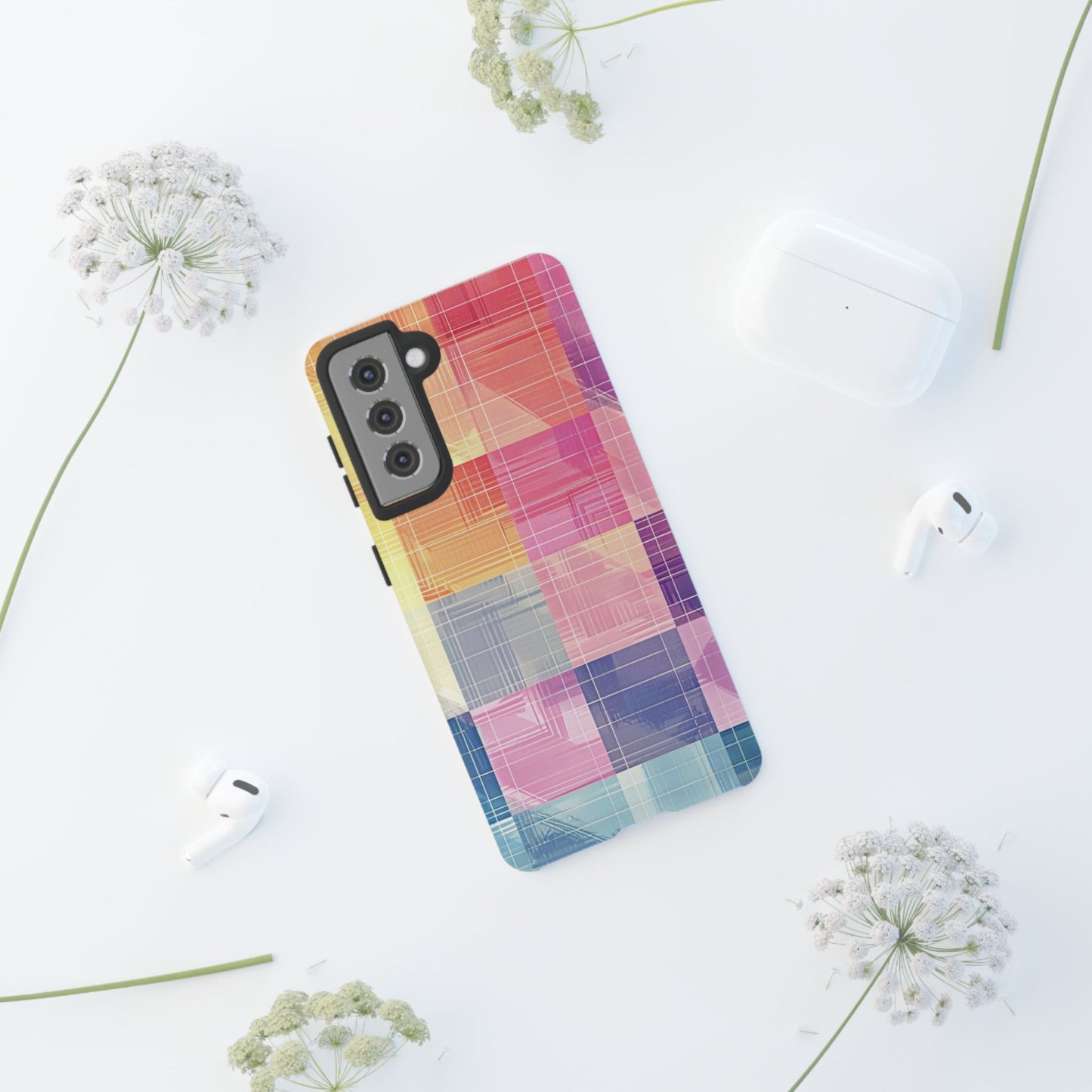 Pastel Panache Watercolor Plaid Case