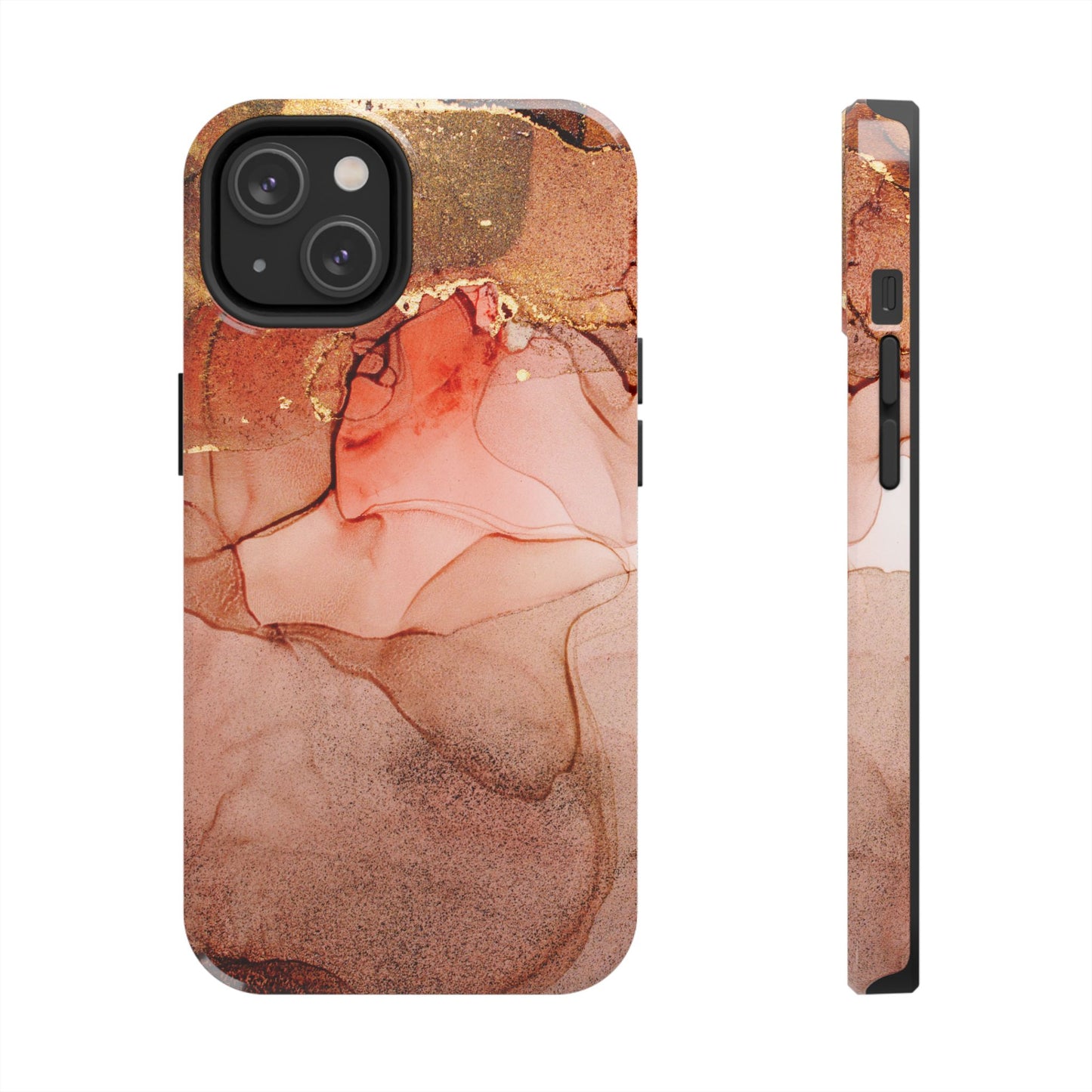 Ruby Red Marble Samsung Galaxy Case - Elegant Red Marble with Gold Accents