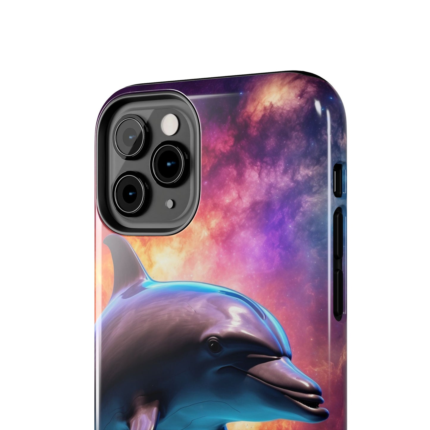 Cosmic Dolphin Galaxy Art - iPhone Case