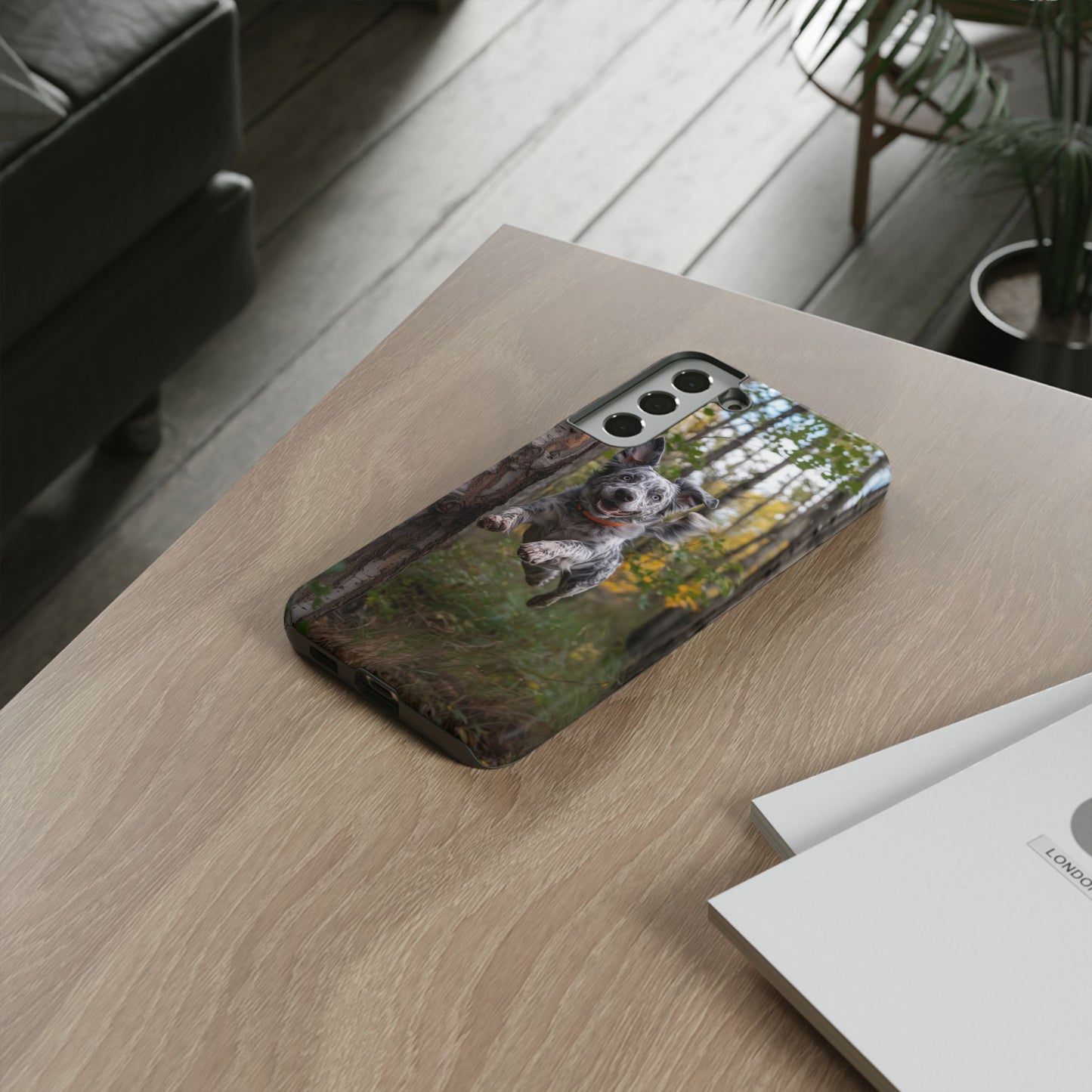 Happy Forest Dog iPhone Case – Nature-Inspired Protective Cover