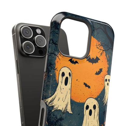 Haunted Ghosts & Full Moon MagSafe iPhone Case – Spooky Halloween Design