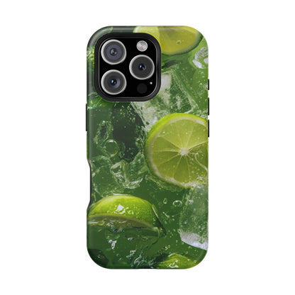 Refreshing Lime Splash MagSafe iPhone Case – Tough Protection, Vivid Dual-Layer Design