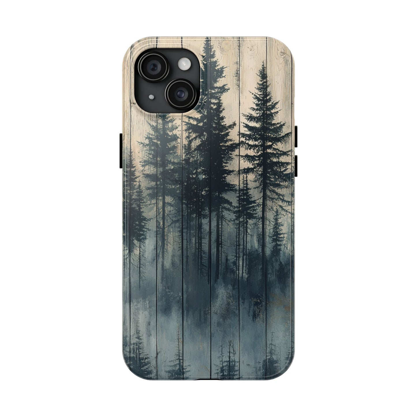 Misty Forest iPhone Case - Rustic Nature-Inspired Protective Cover