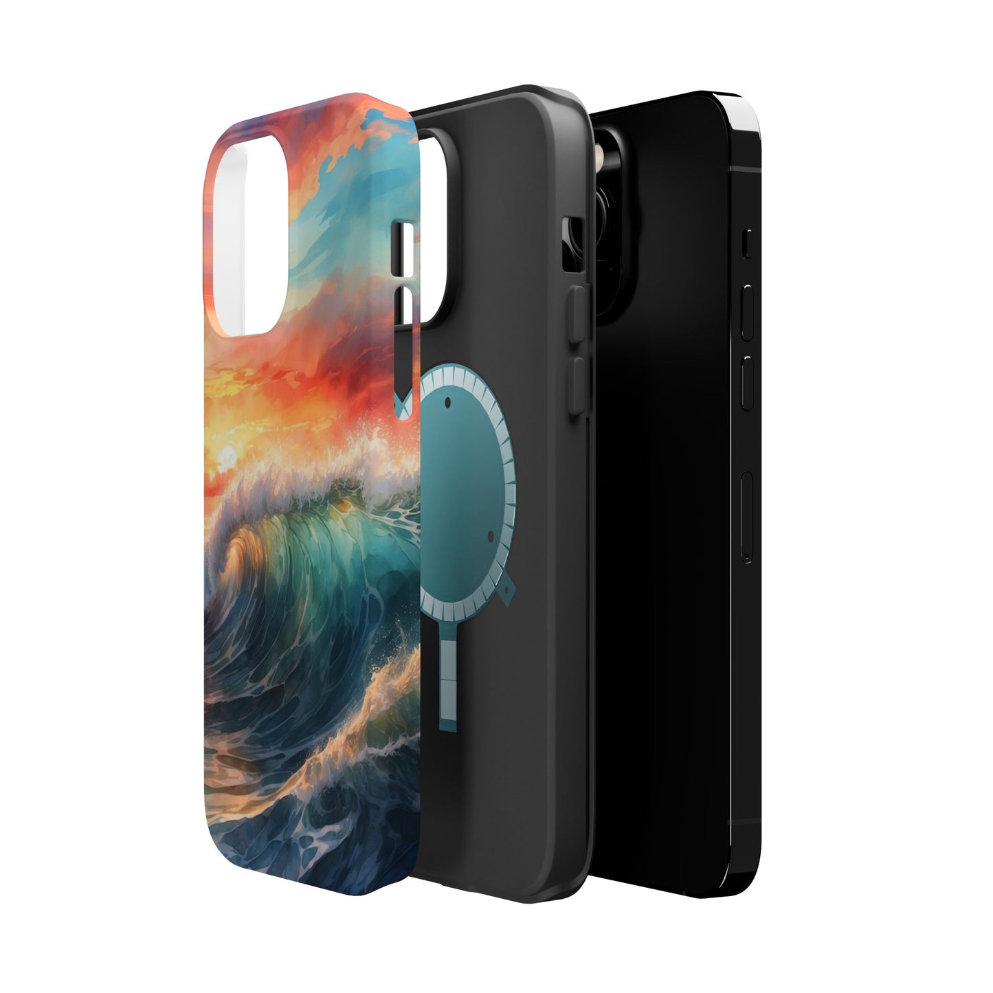 Ocean Wave Sunset MagSafe iPhone Case – Coastal Vibes Design