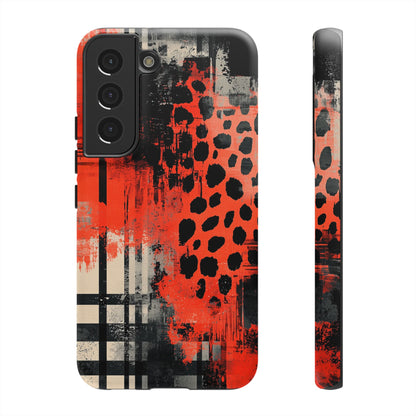 Cheetah Plaid Case – Red & Black Pattern