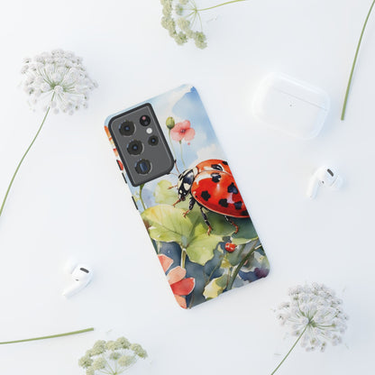 Watercolor Ladybug & Poppy Fields - Samsung Galaxy Case