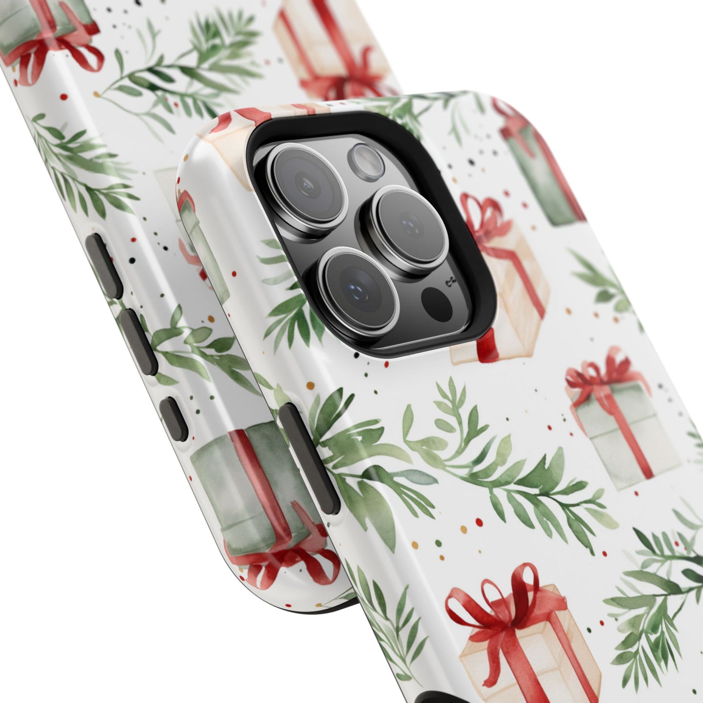 Watercolor Holiday Gifts & Greenery - MagSafe iPhone Series Case