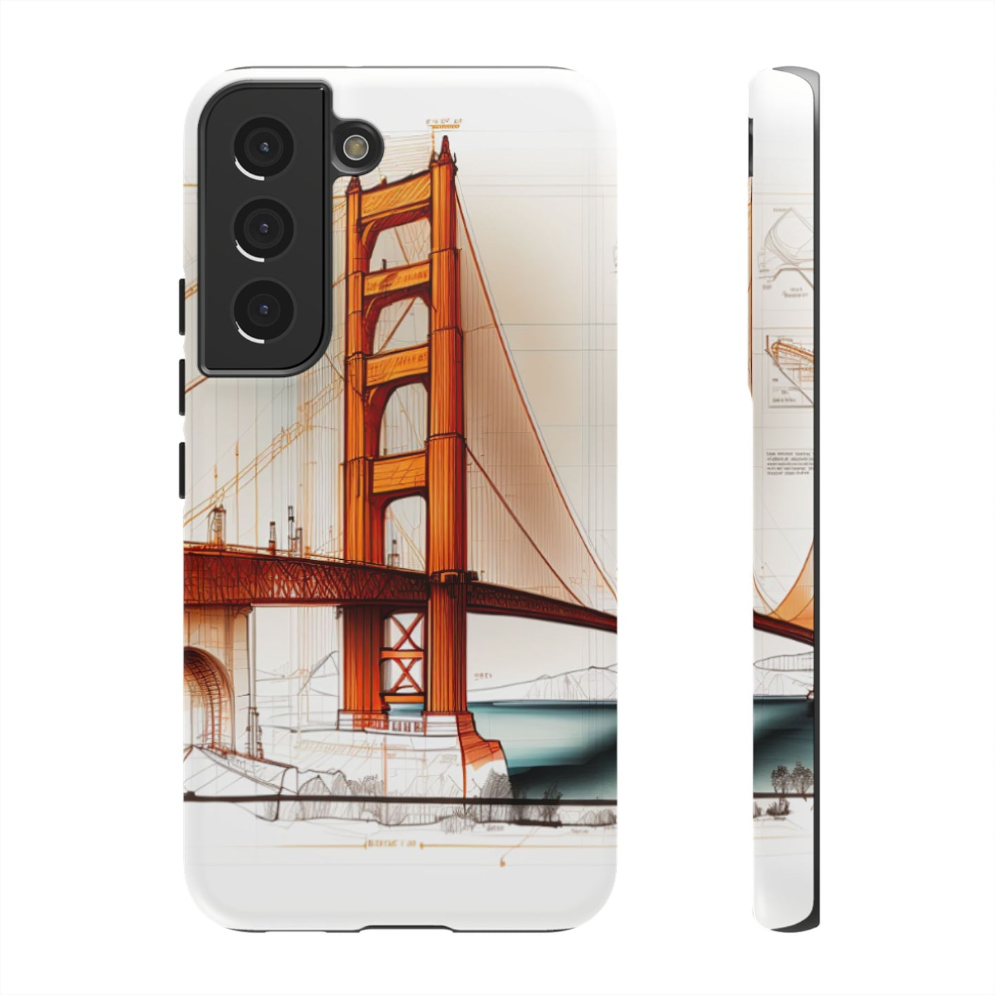 Golden Gate Bridge Samsung Galaxy Case - Architectural Sketch Design