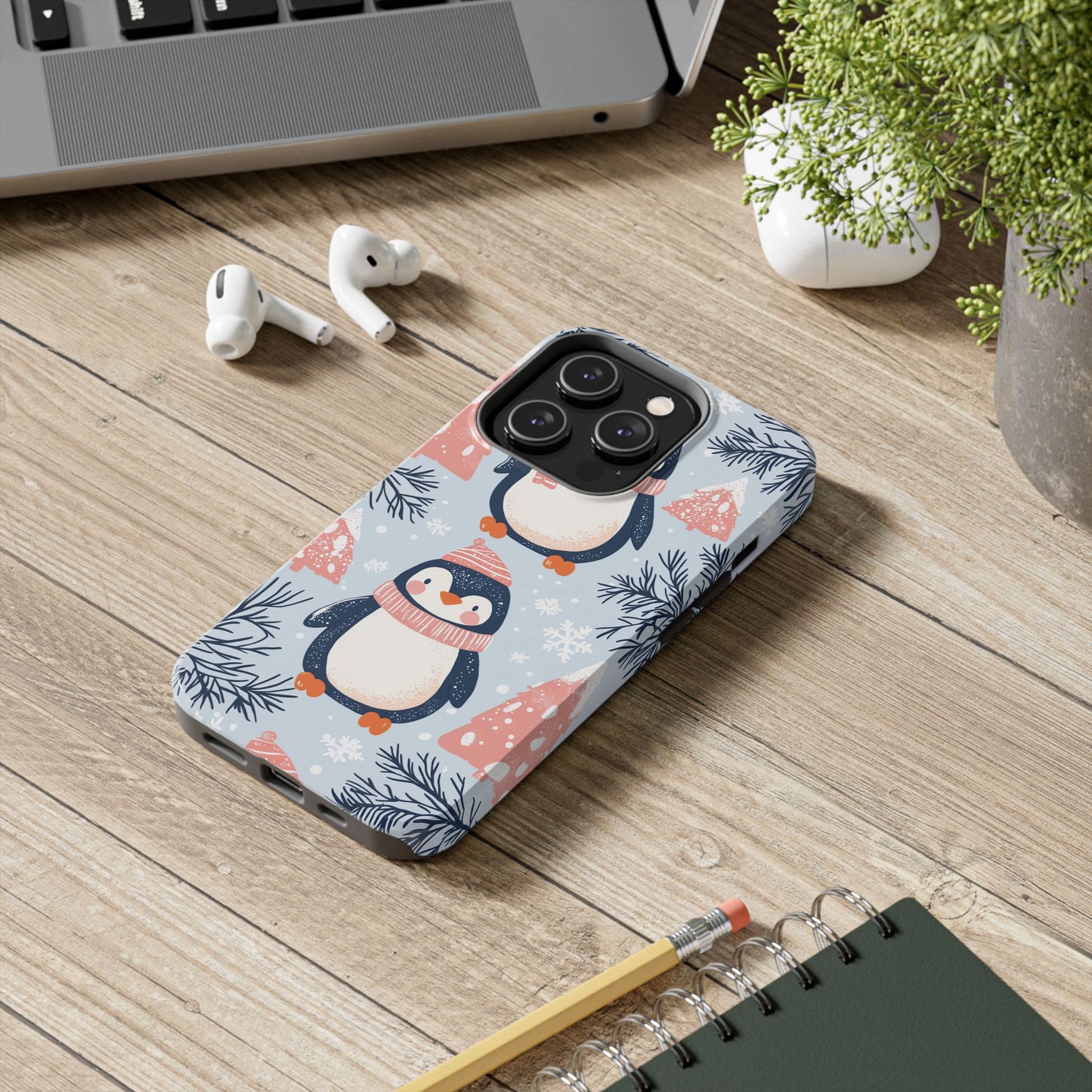 Penguin in Winter Wonderland iPhone Case