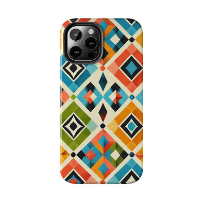 Harlequin Geometric iPhone Case - Vibrant Abstract Protective Cover