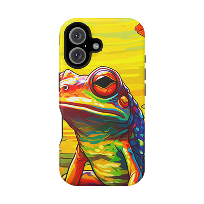 Vibrant Rainbow Frog Design – MagSafe iPhone Case