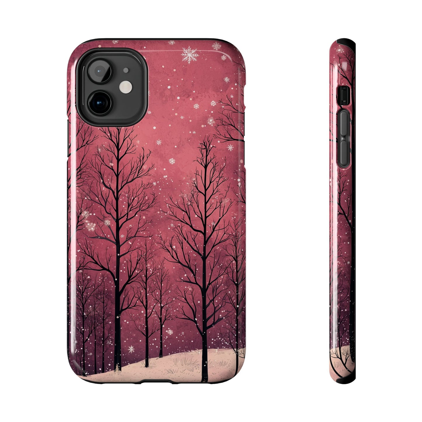 Pink Winter Twilight Forest - iPhone Series Case - BOGO Cases