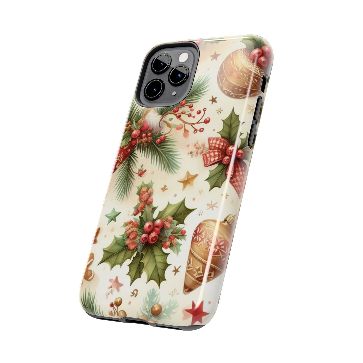 Classic Christmas Stocking & Ornaments Pattern – iPhone Series Case