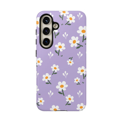 Copy of Purple Daisy Garden Samsung Galaxy Case – Soft Lavender Background, Shockproof Protection with Slim Fit