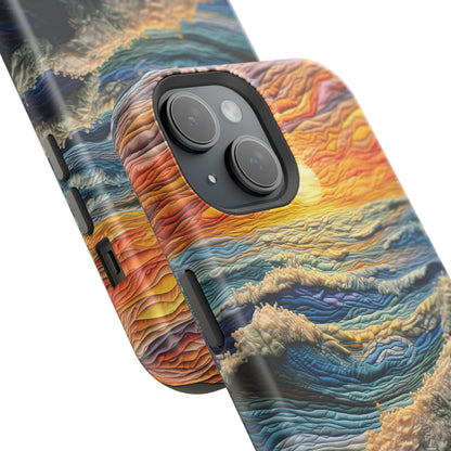 Ocean Sunset Tapestry Waves – MagSafe iPhone Series Case