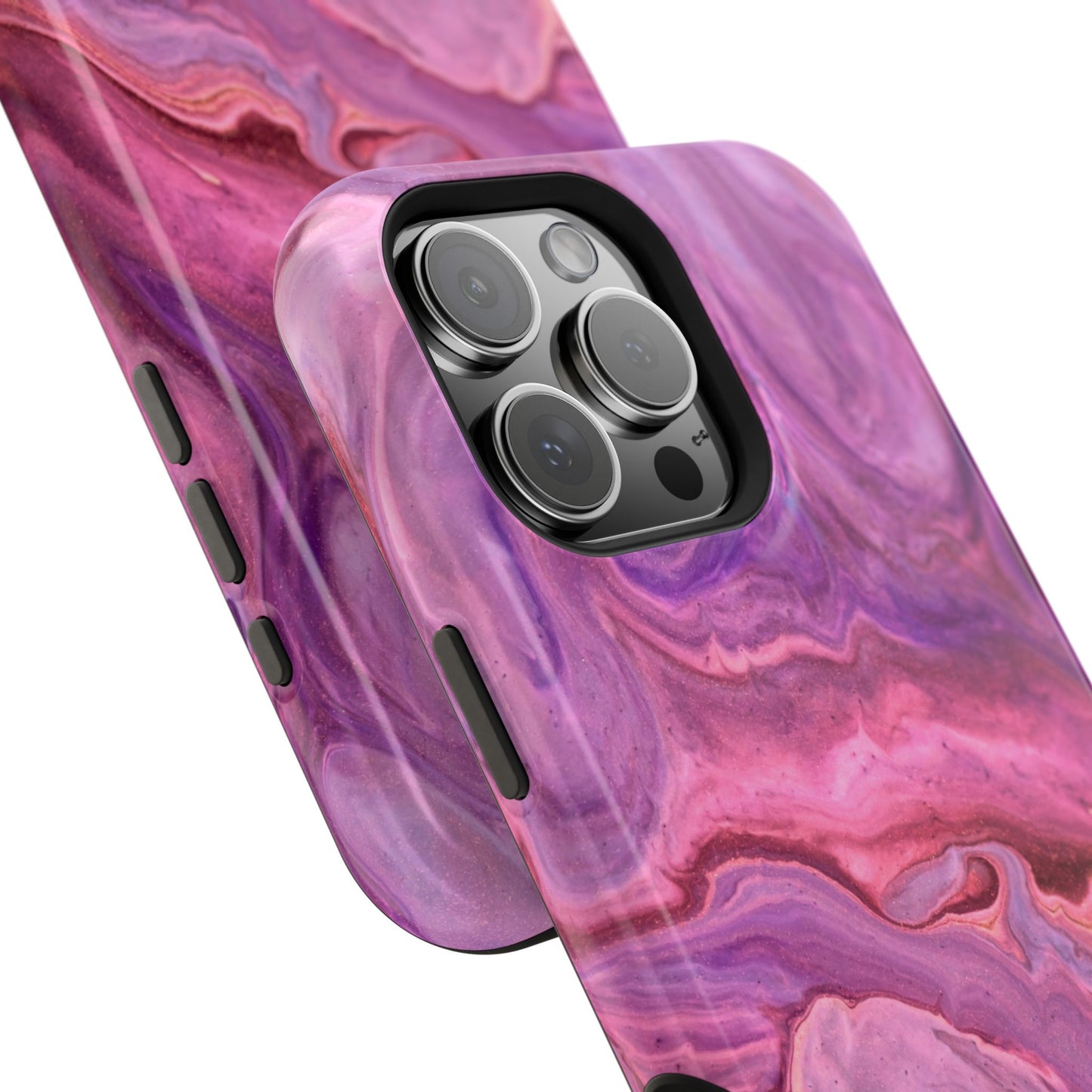 Lavender Dreamscape – MagSafe Case with Abstract Purple & Pink Marble Art