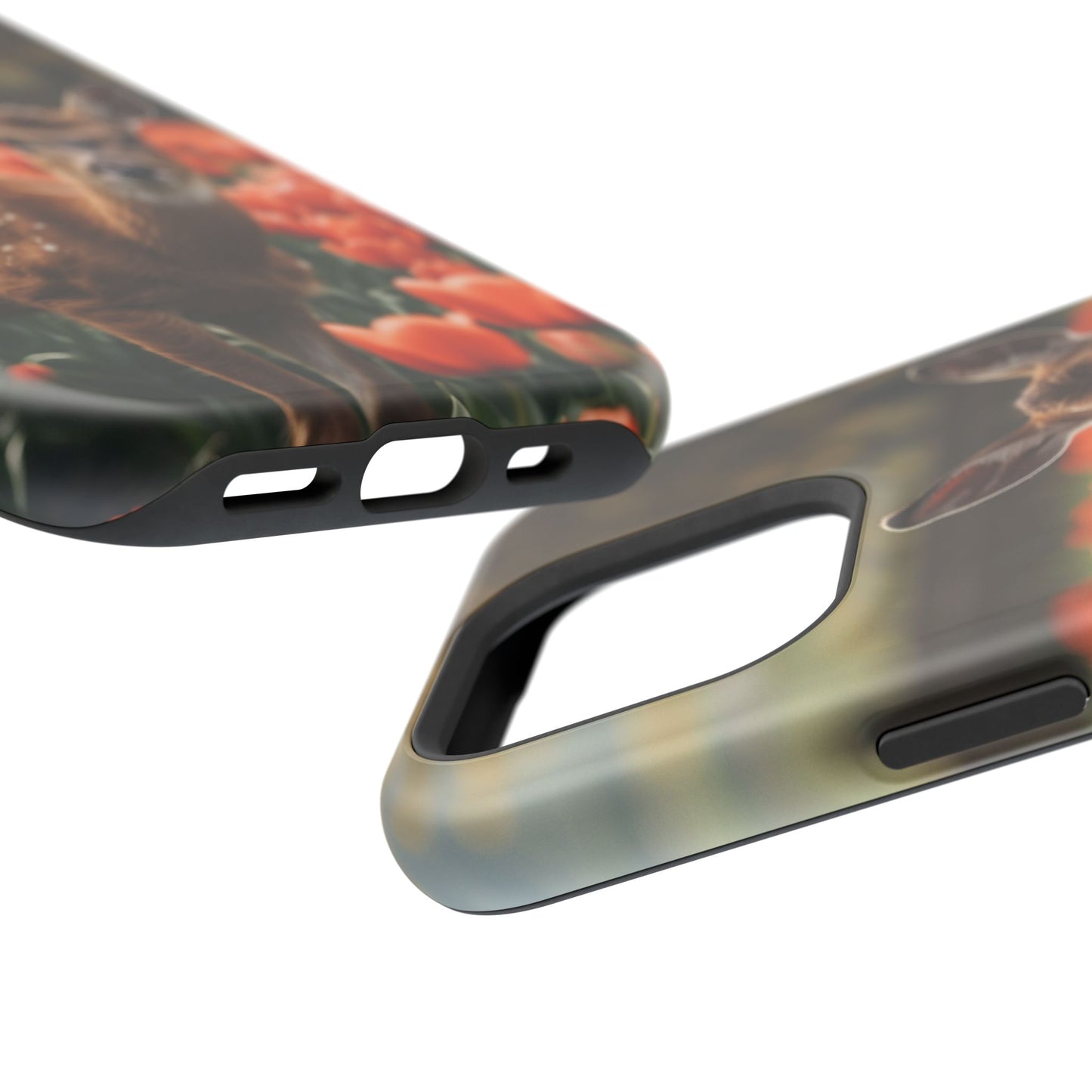 Fawn Among Tulips MagSafe iPhone Case