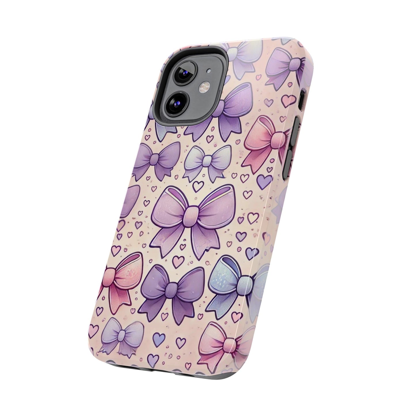 Pastel Bow iPhone Case - Cute Girly Pattern Protective Cover