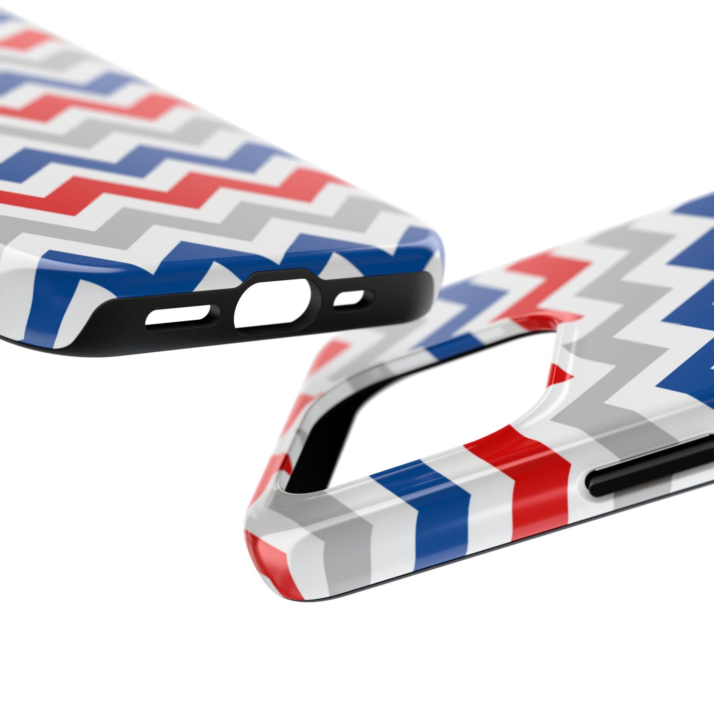 Patriotic Red, White & Blue Chevron – Geometric iPhone Case