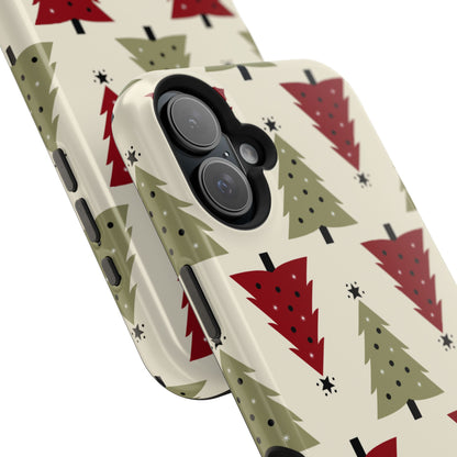 Retro Christmas Trees Pattern - MagSafe iPhone Series Case