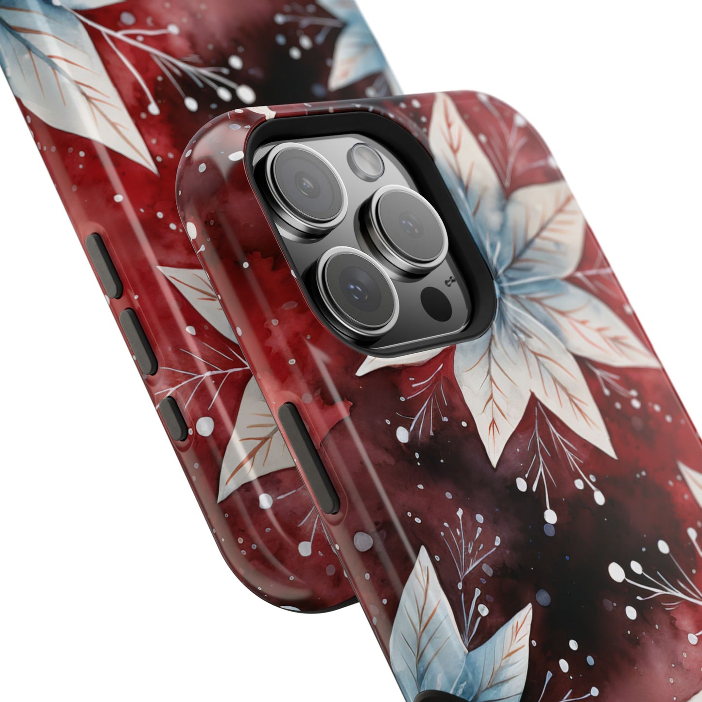 Winter Bloom Poinsettia – MagSafe iPhone Case