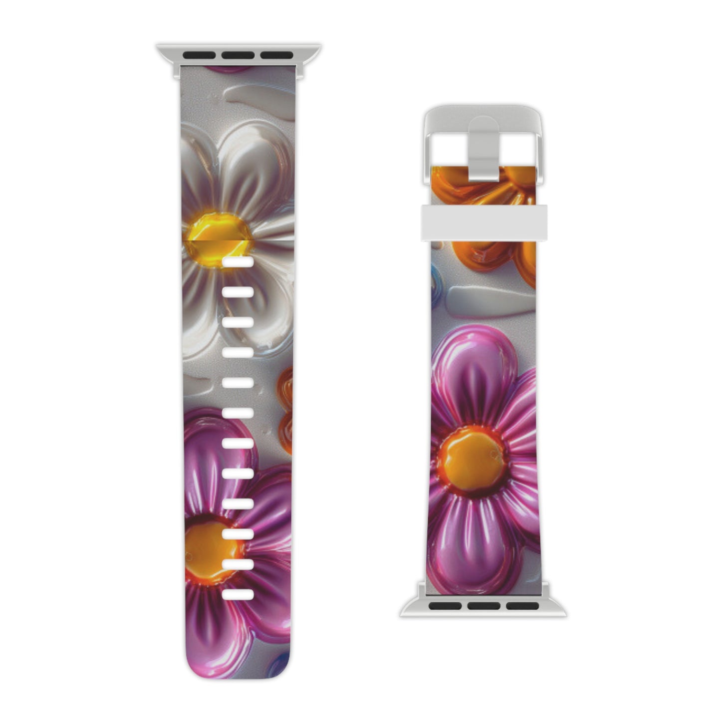 Glossy 3D Floral  Apple Watch Band