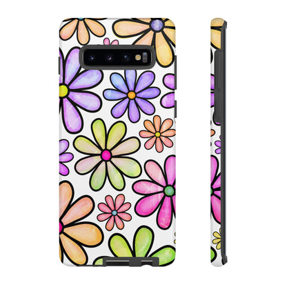 Pastel Daisy Dream Samsung Galaxy Case – Slim Profile, Glossy Finish