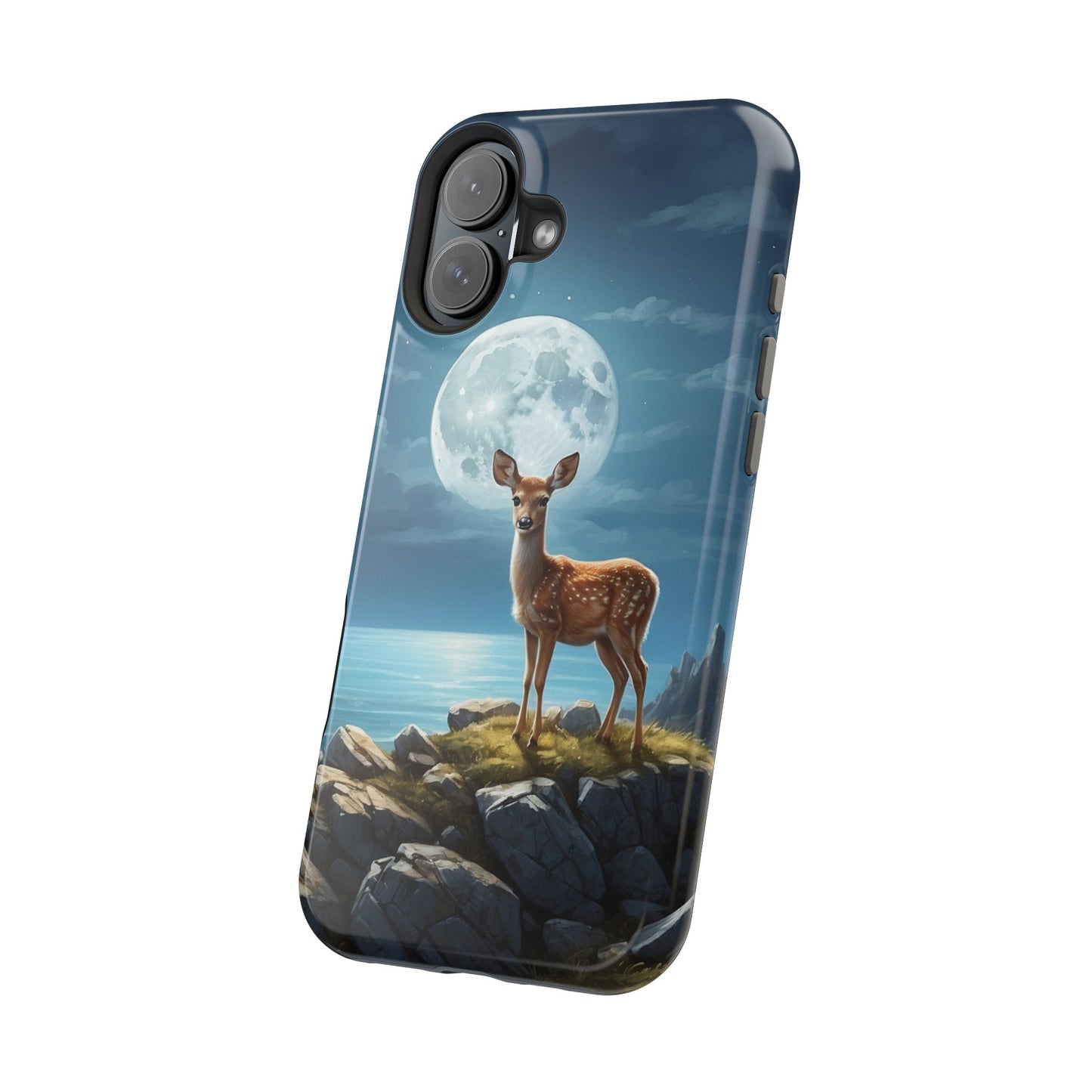 Enchanted Fawn Under the Moonlit Sky MagSafe iPhone Case