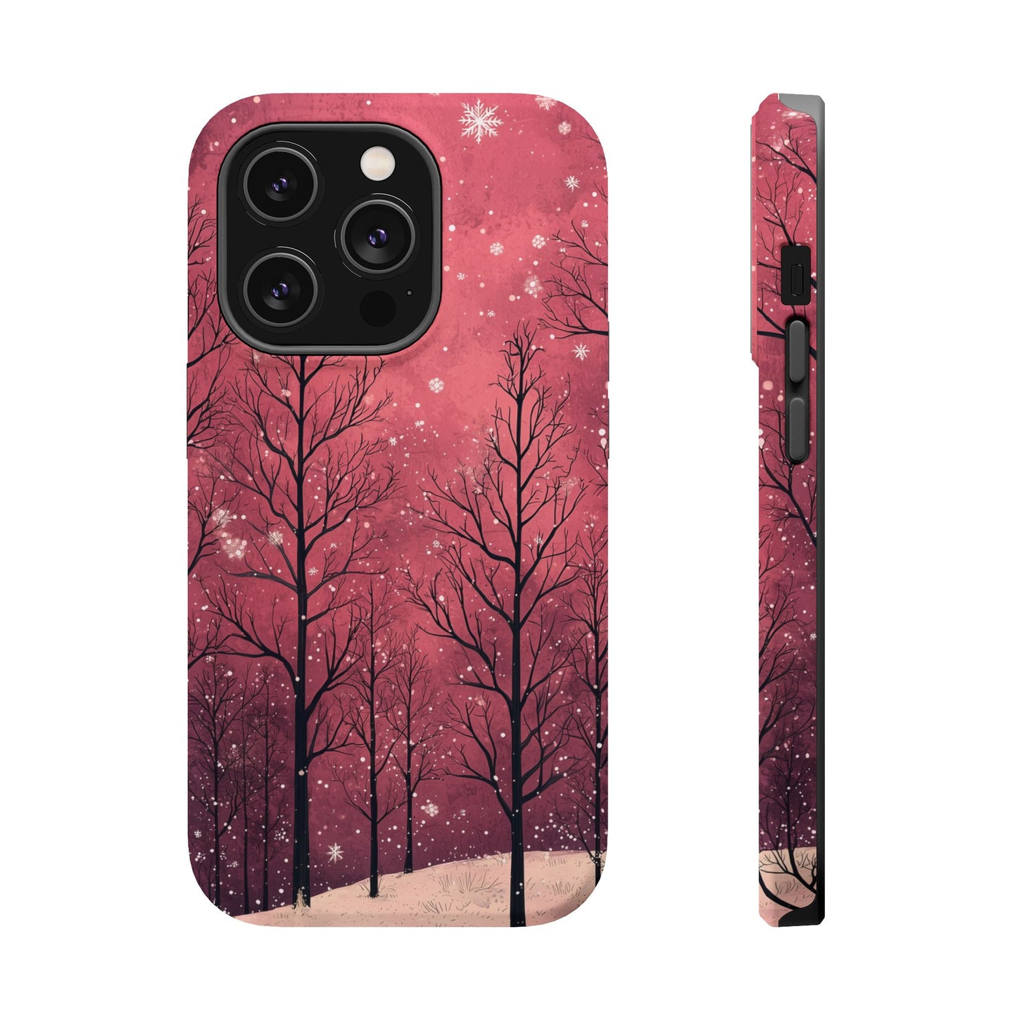 Pink Winter Twilight Forest - MagSafe iPhone Series Case