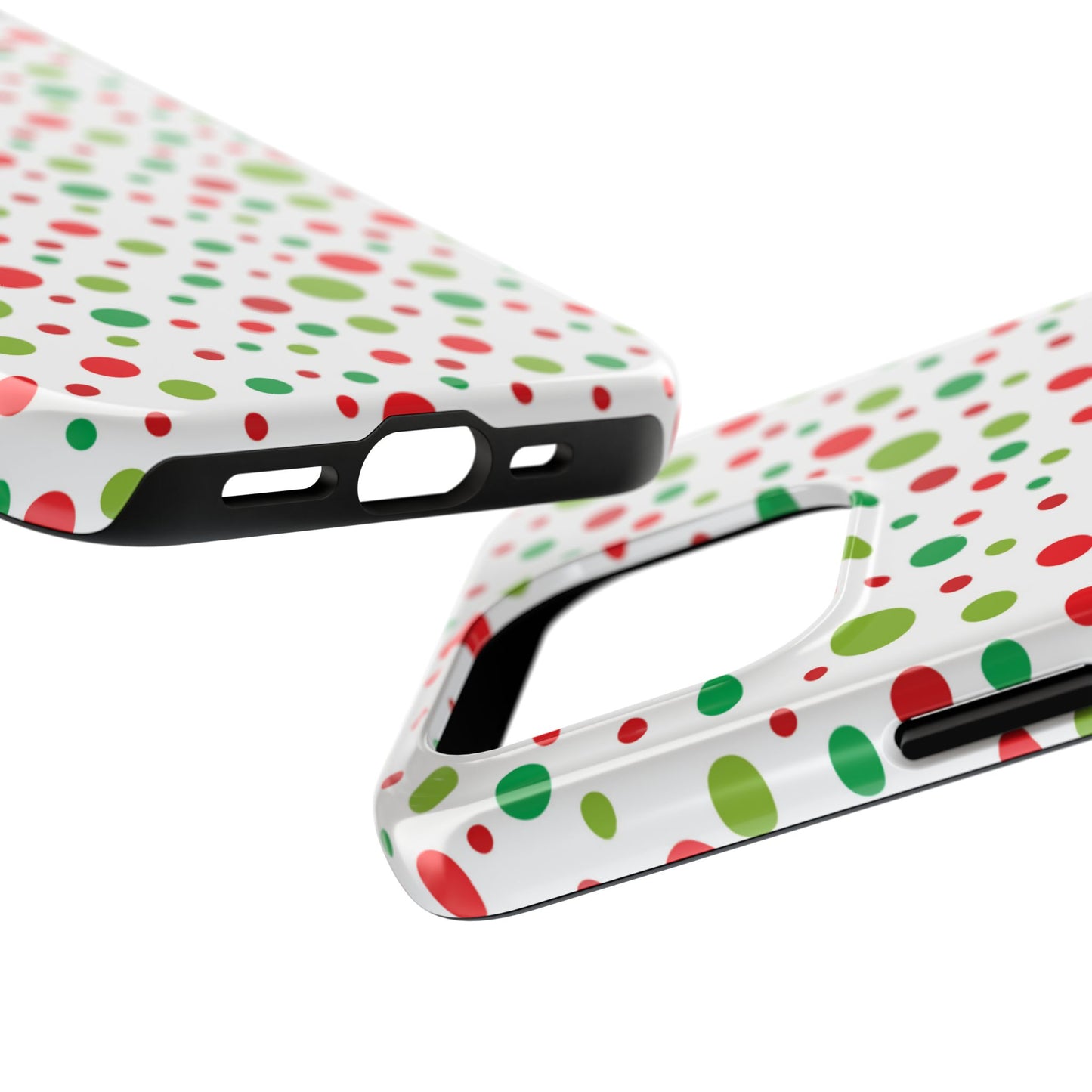 Red & Green Christmas Polka Dots – iPhone Case