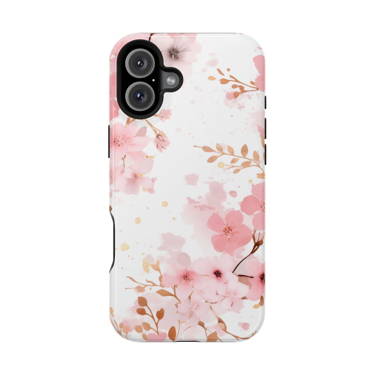 Soft Pink Cherry Blossom MagSafe Case – Floral Elegance with Wireless Charging