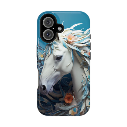 Floral Horse MagSafe iPhone Case