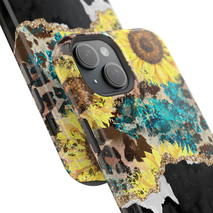 Rustic Sunflower Leopard Glam - MagSafe iPhone Series Case