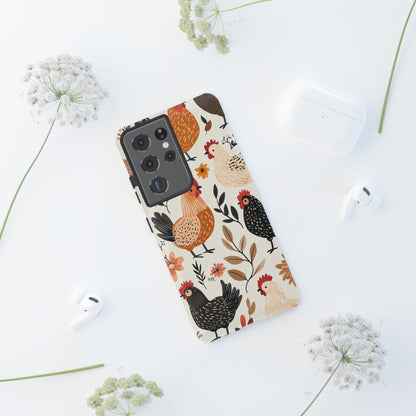 Samsung Galaxy Case: Cluckin' Vintage – Chickens & Leaves