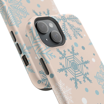 Winter Snowflakes MagSafe iPhone Case – Shockproof, Smooth Matte Finish, Dual-Layer Protection