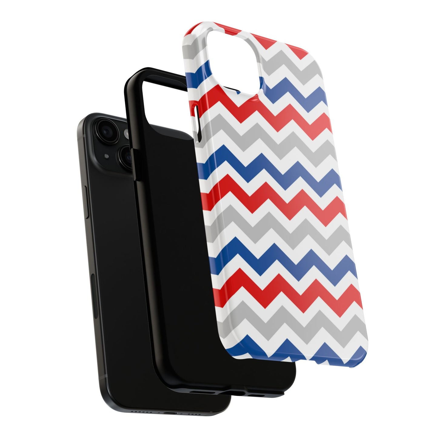 Patriotic Red, White & Blue Chevron – Geometric iPhone Case