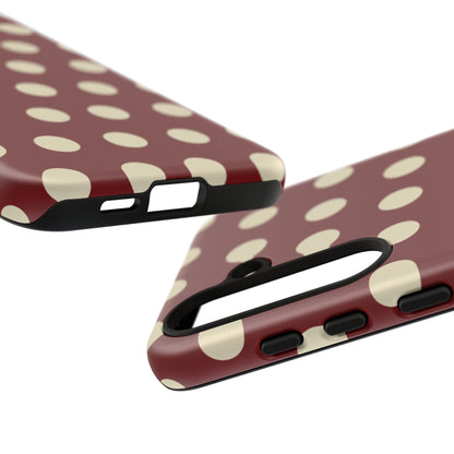 Classic Red & Cream Polka Dots - Samsung Galaxy Case