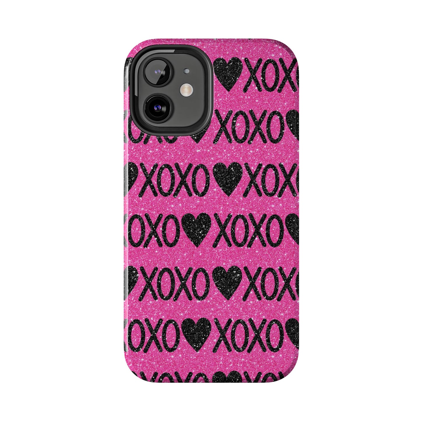 XOXO Glitter Hearts iPhone Case