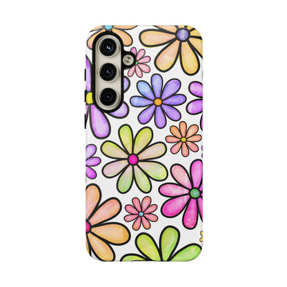 Pastel Daisy Dream Samsung Galaxy Case – Slim Profile, Glossy Finish