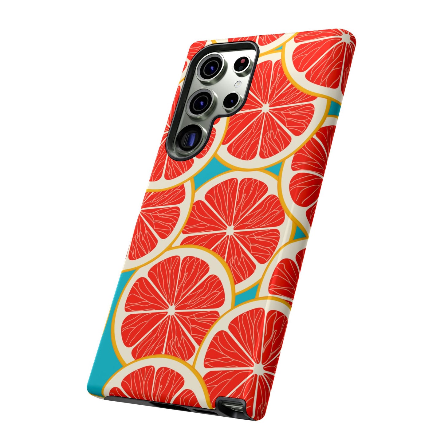 Ruby Grapefruit Pop Tough Samsung Galaxy Case – Vibrant Citrus Design, Shock - Resistant Protection - BOGO Cases