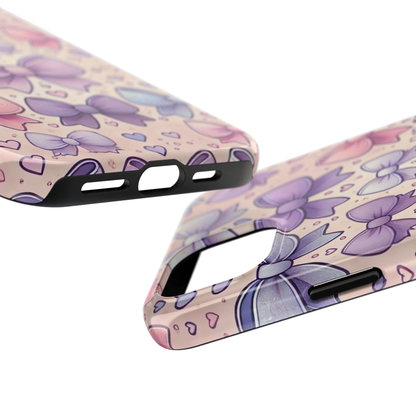 Pastel Bow iPhone Case - Cute Girly Pattern Protective Cover