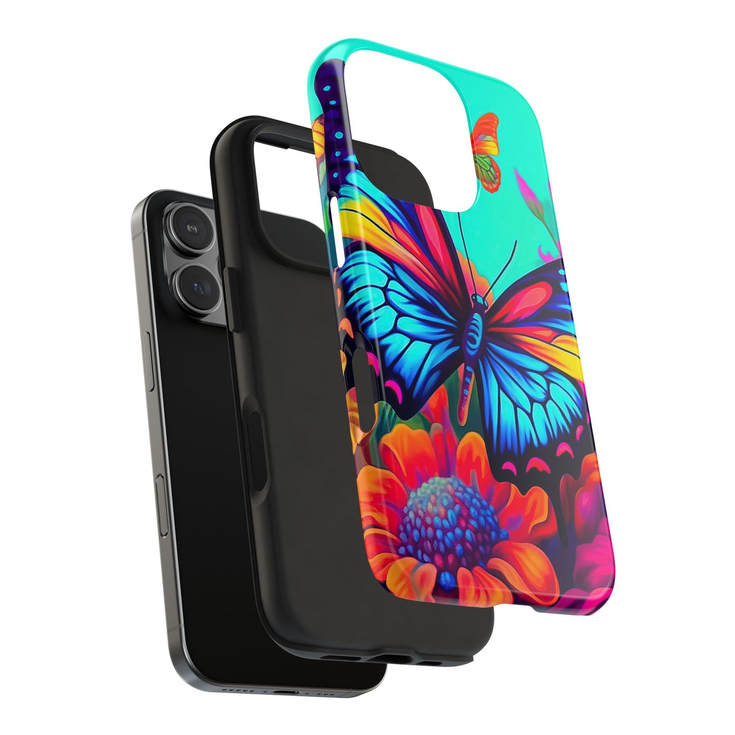 Vivid Butterfly & Floral Burst - iPhone Series Case