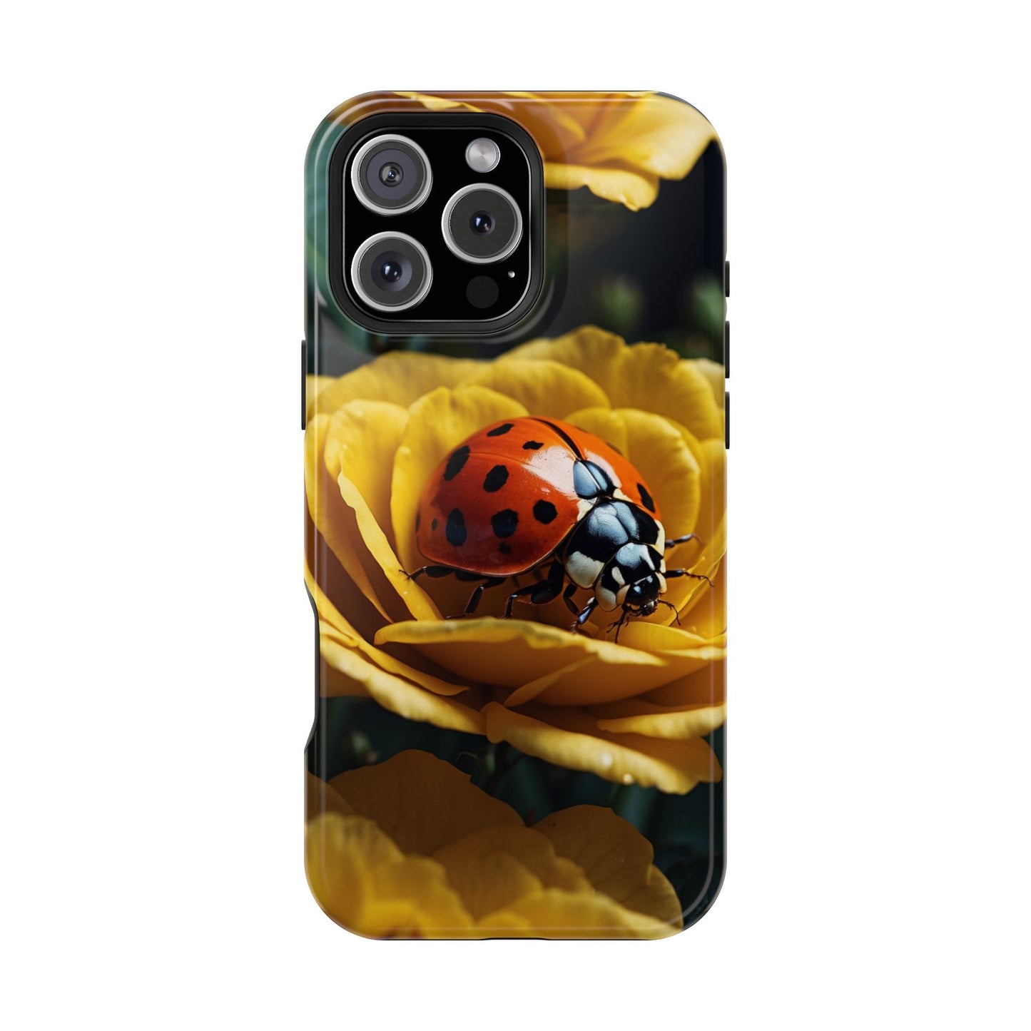 MagSafe iPhone Case: Ladybug on Yellow Petals