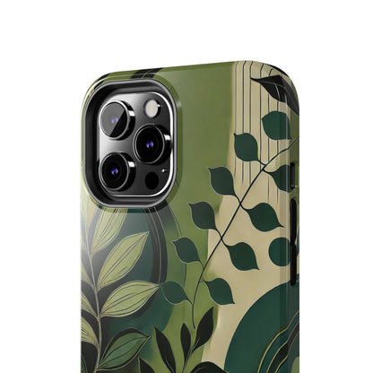 Abstract Green Leaves iPhone Case - Nature-Inspired Protective Cover